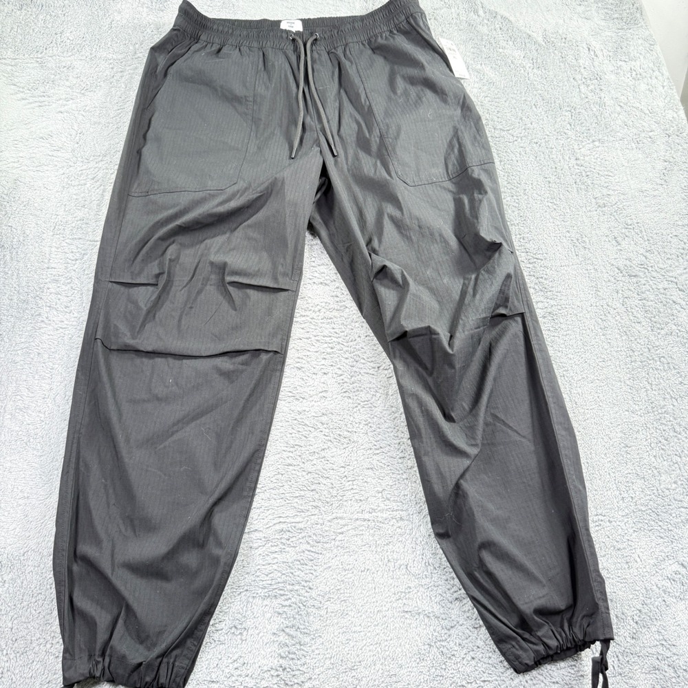 Mode of One Cargo Joggers Women XL Black New Ripstop Utility Pants Bungee Hem